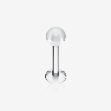 Basic UV Acrylic Ball Top Labret-Clear